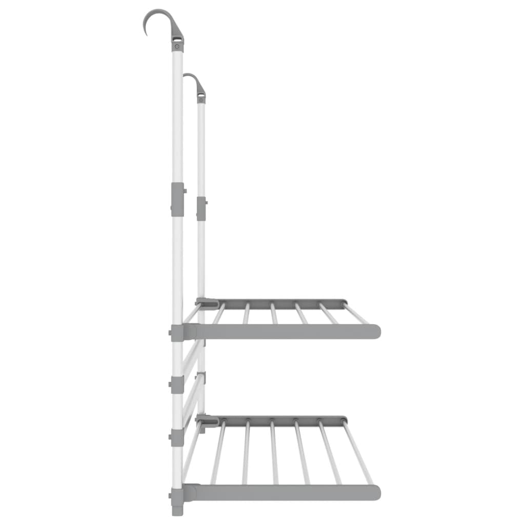 vidaXL Suszarka balkonowa na pranie, 89x25x(60-95) cm, aluminium