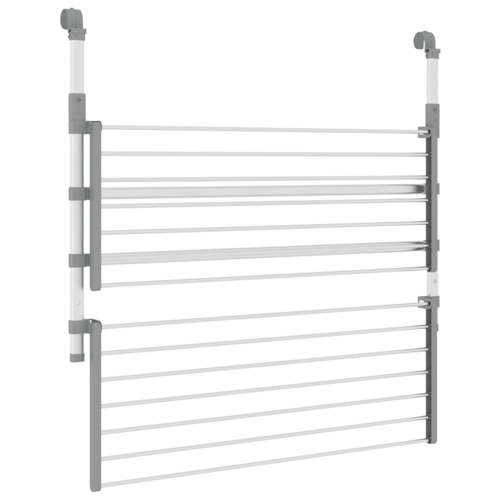 vidaXL Suszarka balkonowa na pranie, 89x25x(60-95) cm, aluminium