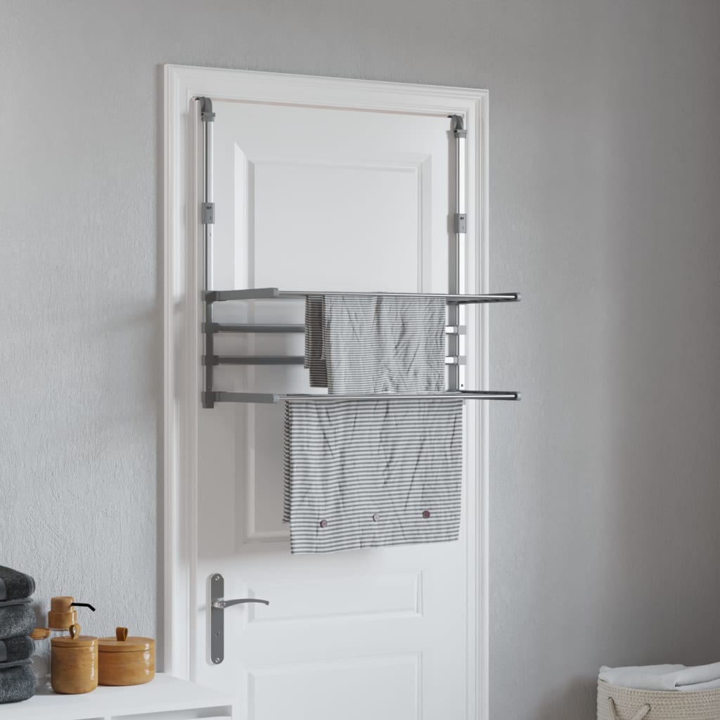 vidaXL Suszarka balkonowa na pranie, 89x25x(60-95) cm, aluminium