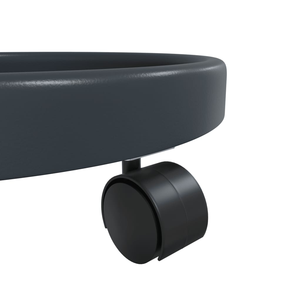 vidaXL Podstawki pod donicę, z kółkami, 2 szt., szare, 34 cm, 35 kg