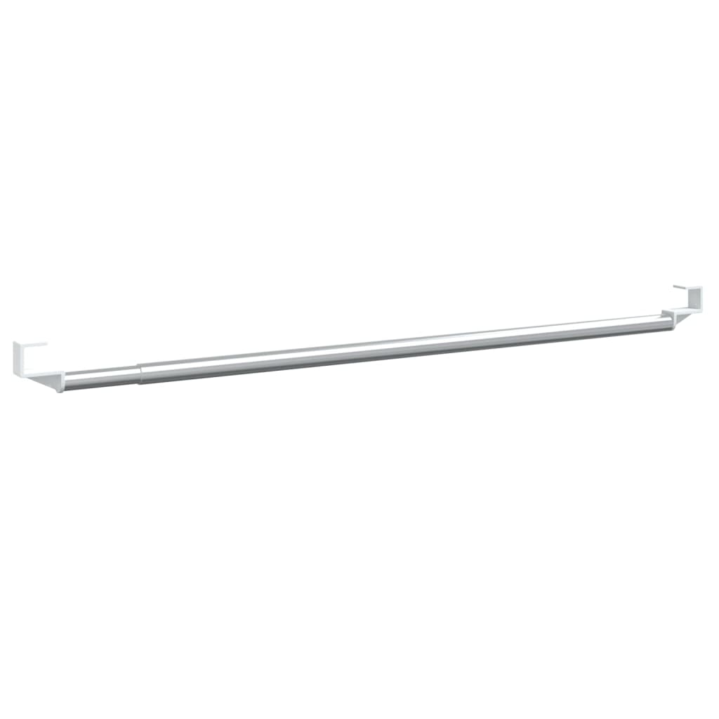 vidaXL Karnisze, 2 szt., biało-srebrne, 60-105 cm, aluminium
