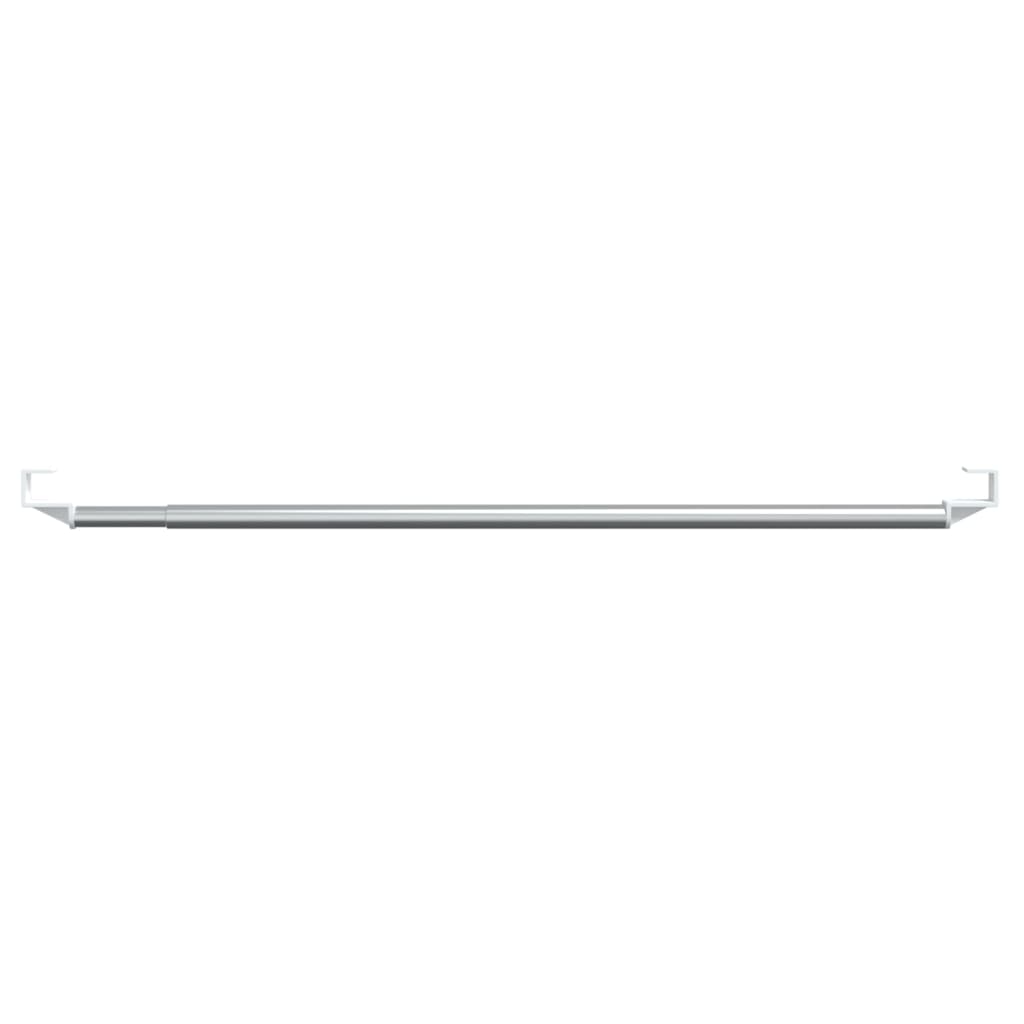 vidaXL Karnisze, 2 szt., biało-srebrne, 60-105 cm, aluminium