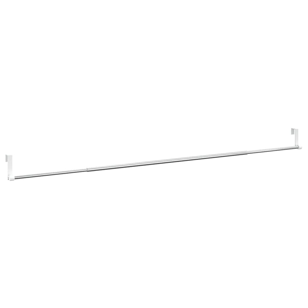 vidaXL Karnisze, 2 szt., biało-srebrne, 90-135 cm, aluminium