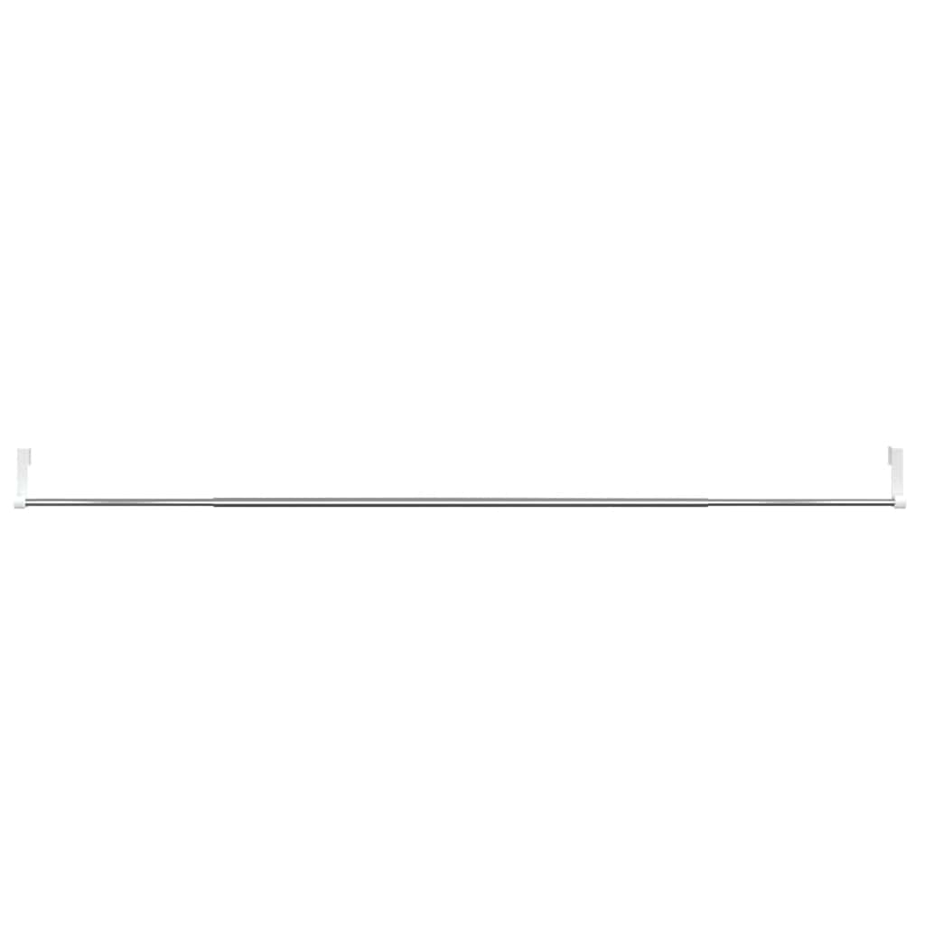 vidaXL Karnisze, 2 szt., biało-srebrne, 90-135 cm, aluminium
