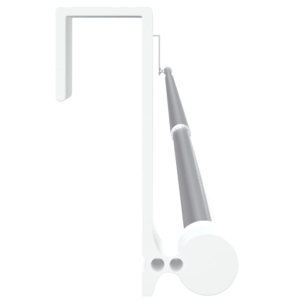 vidaXL Karnisze, 2 szt., biało-srebrne, 90-135 cm, aluminium