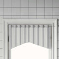 vidaXL Karnisze, 2 szt., biało-srebrne, 90-135 cm, aluminium