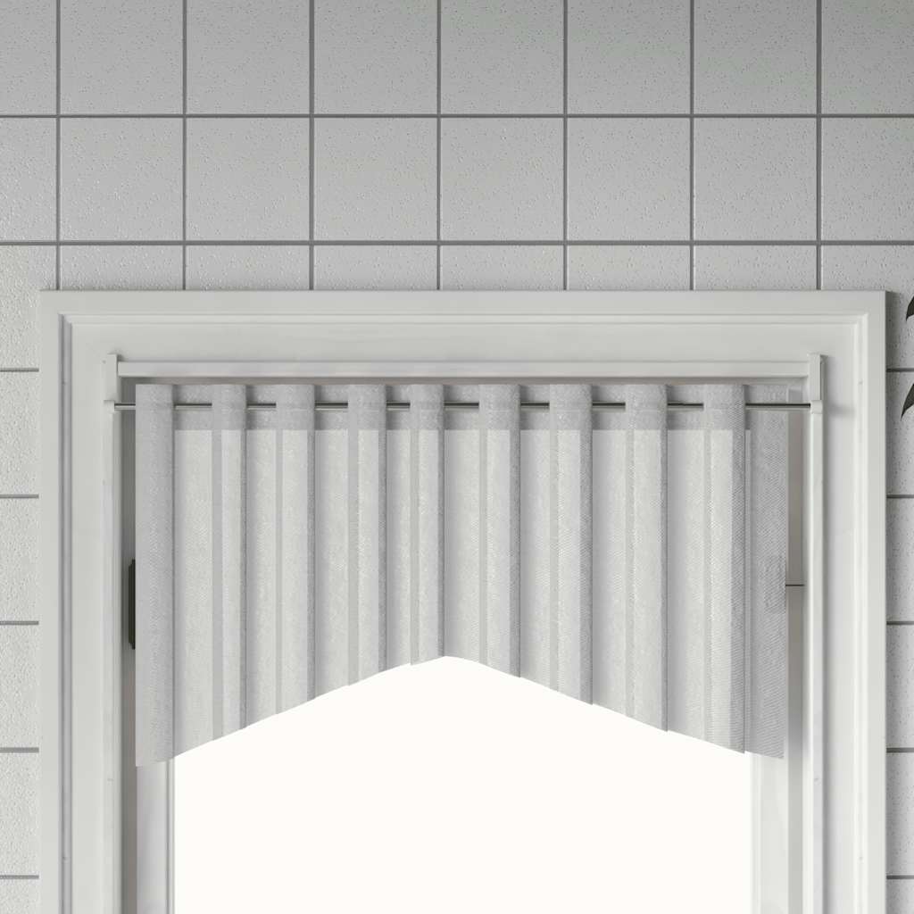 vidaXL Karnisze, 2 szt., biało-srebrne, 90-135 cm, aluminium
