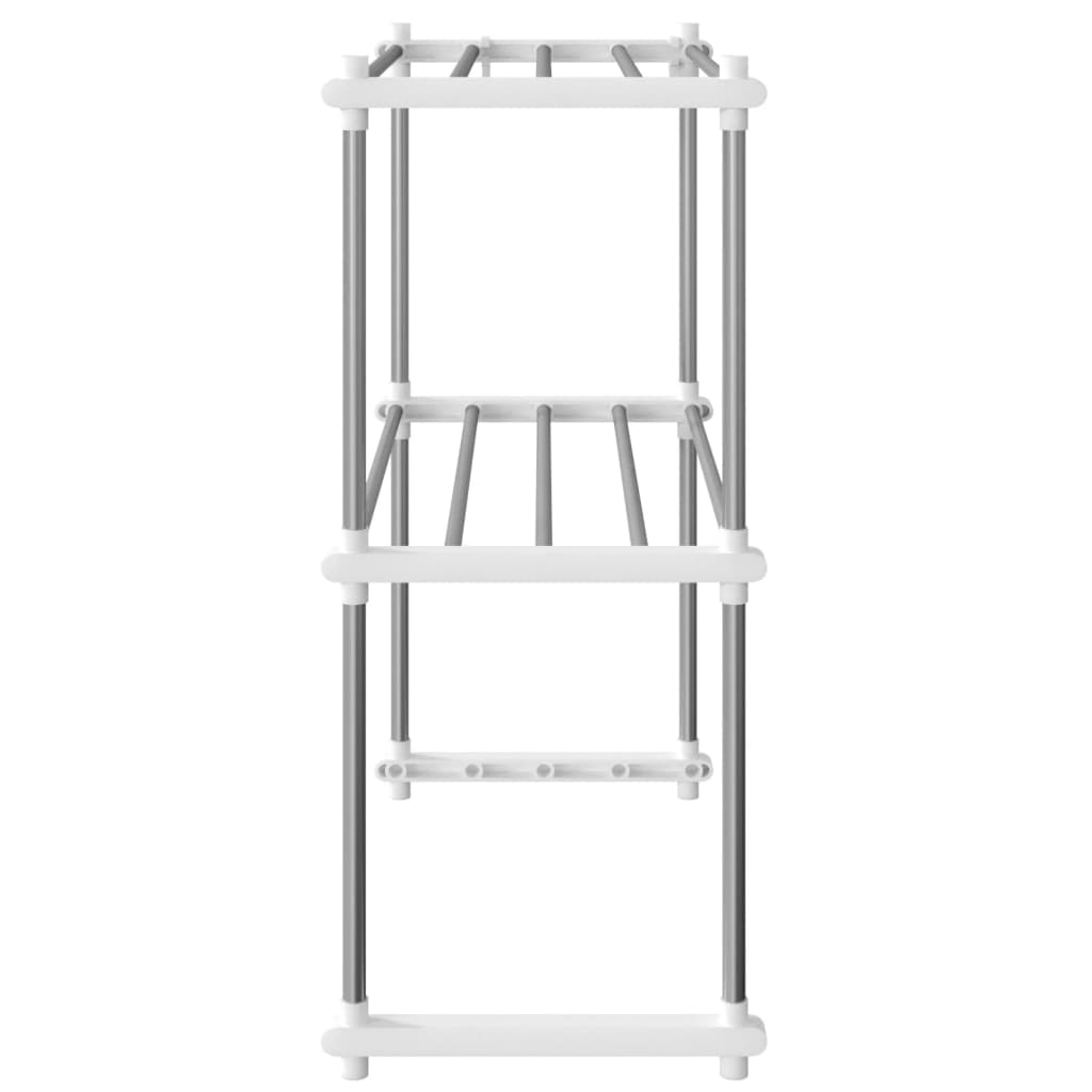 vidaXL Półka na mikrofalówkę, biała, 51x27x63 cm, aluminium