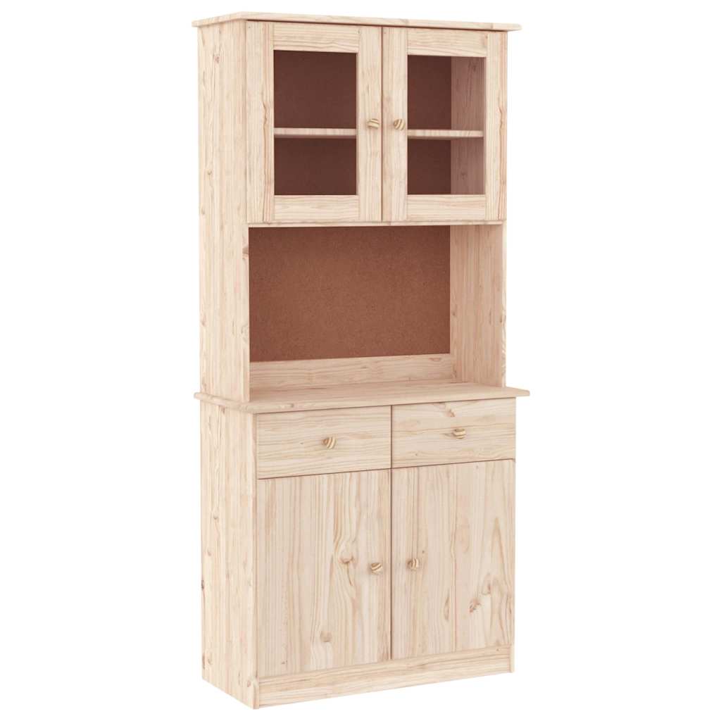 vidaXL Kredens ALTA, 77x35x165 cm, lite drewno sosnowe
