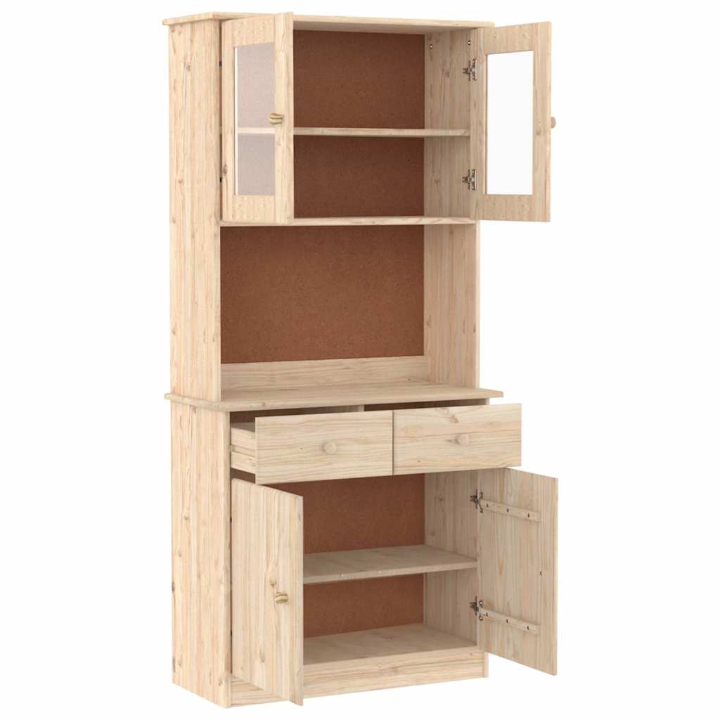 vidaXL Kredens ALTA, 77x35x165 cm, lite drewno sosnowe