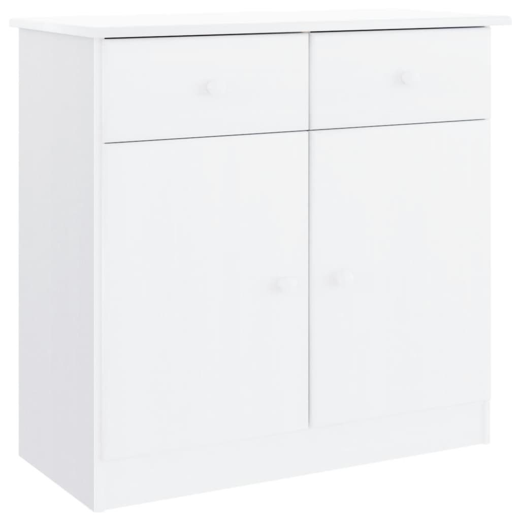 vidaXL Kredens ALTA, biały, 77x35x165 cm, lite drewno sosnowe