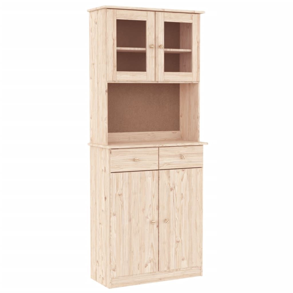 vidaXL Kredens ALTA, 77x35x188 cm, lite drewno sosnowe