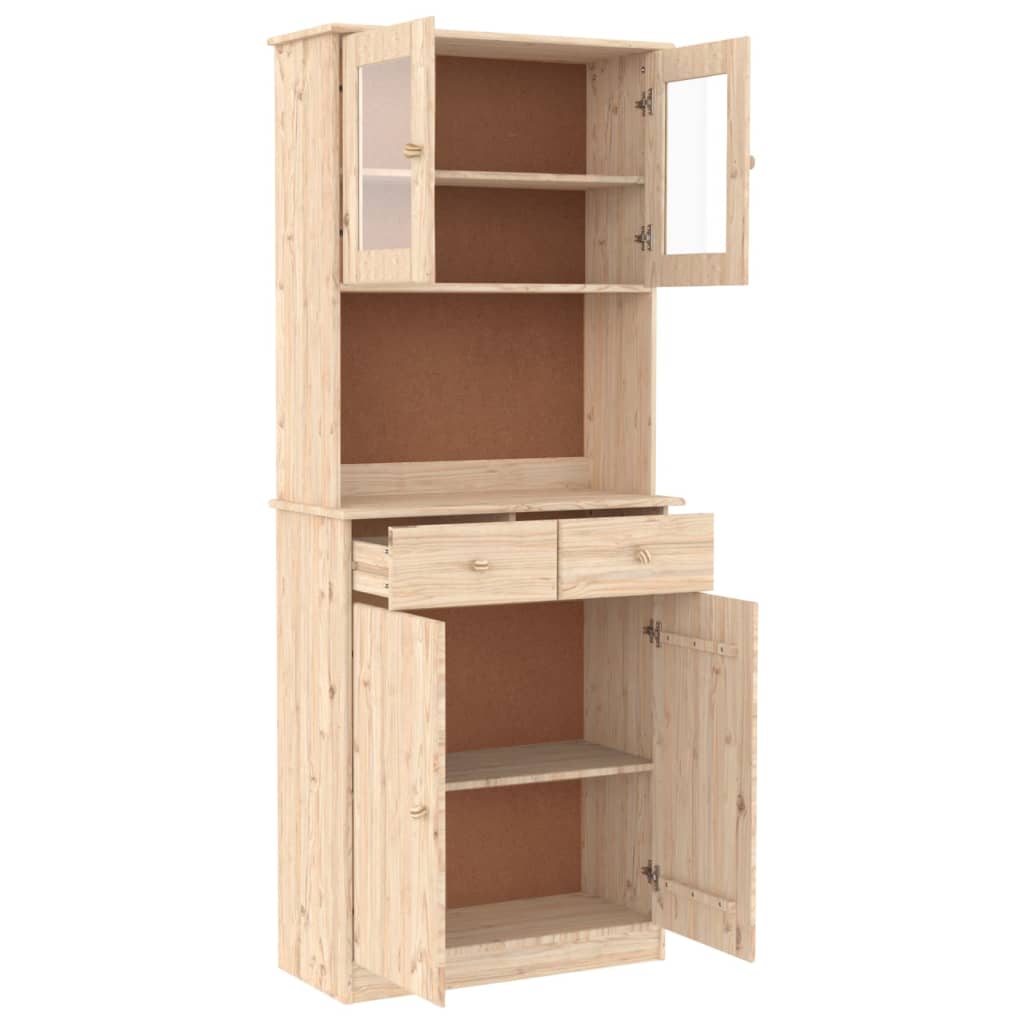 vidaXL Kredens ALTA, 77x35x188 cm, lite drewno sosnowe