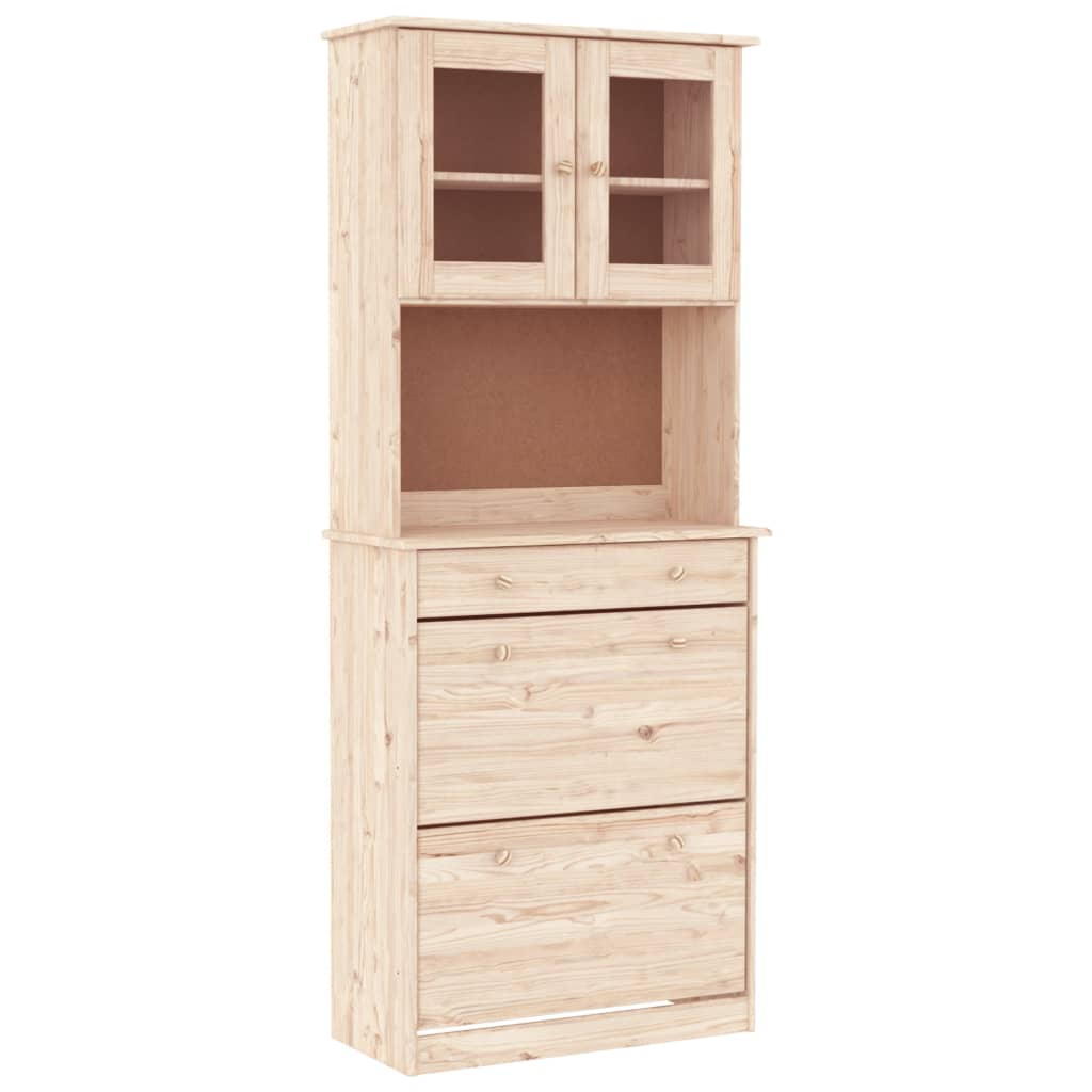vidaXL Kredens ALTA, 77x35x188 cm, lite drewno sosnowe