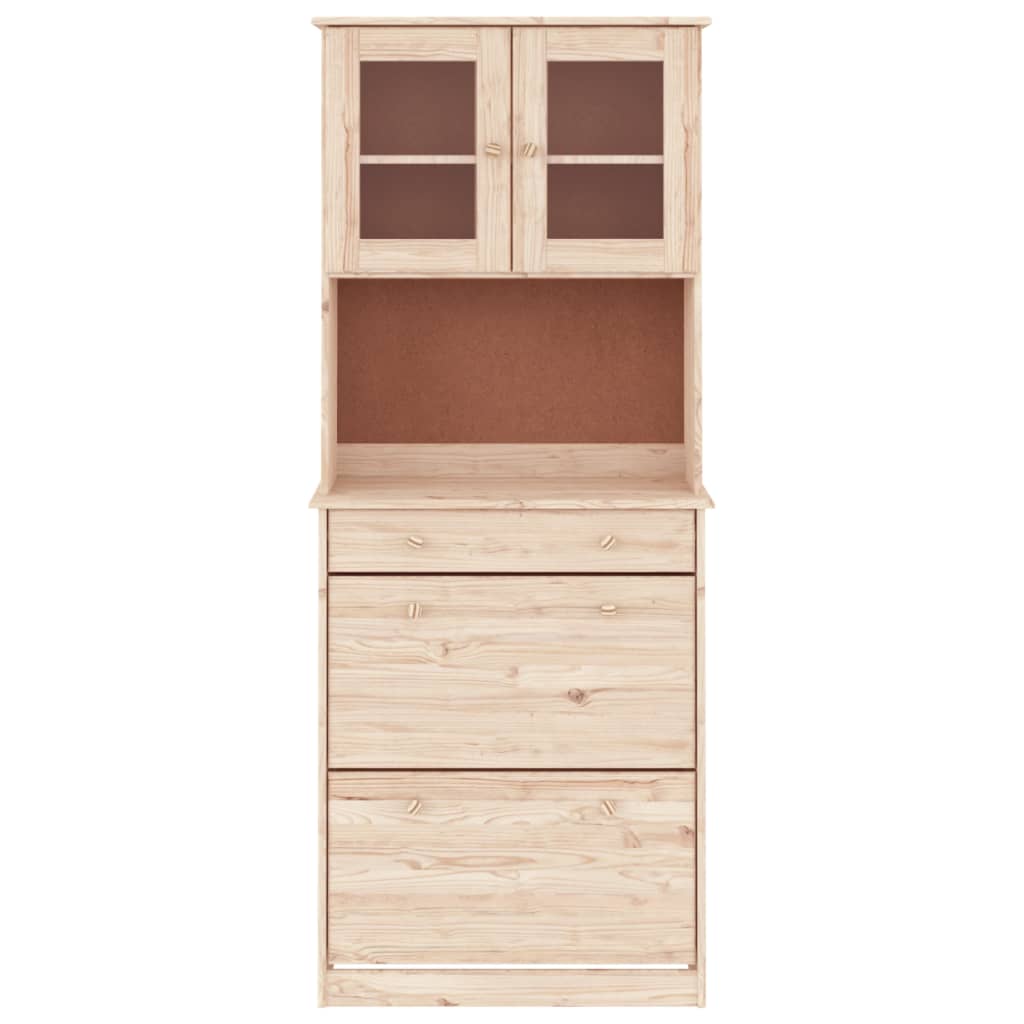 vidaXL Kredens ALTA, 77x35x188 cm, lite drewno sosnowe