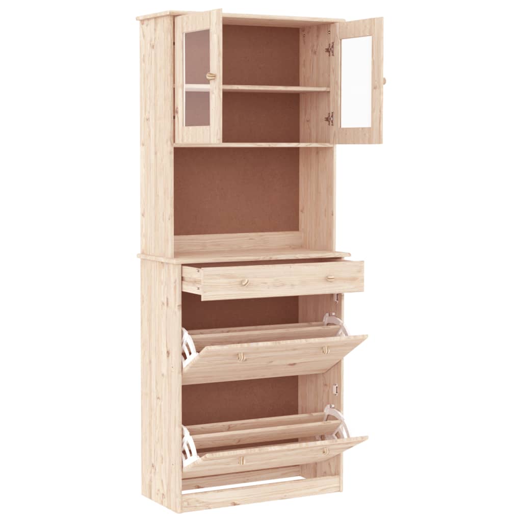 vidaXL Kredens ALTA, 77x35x188 cm, lite drewno sosnowe