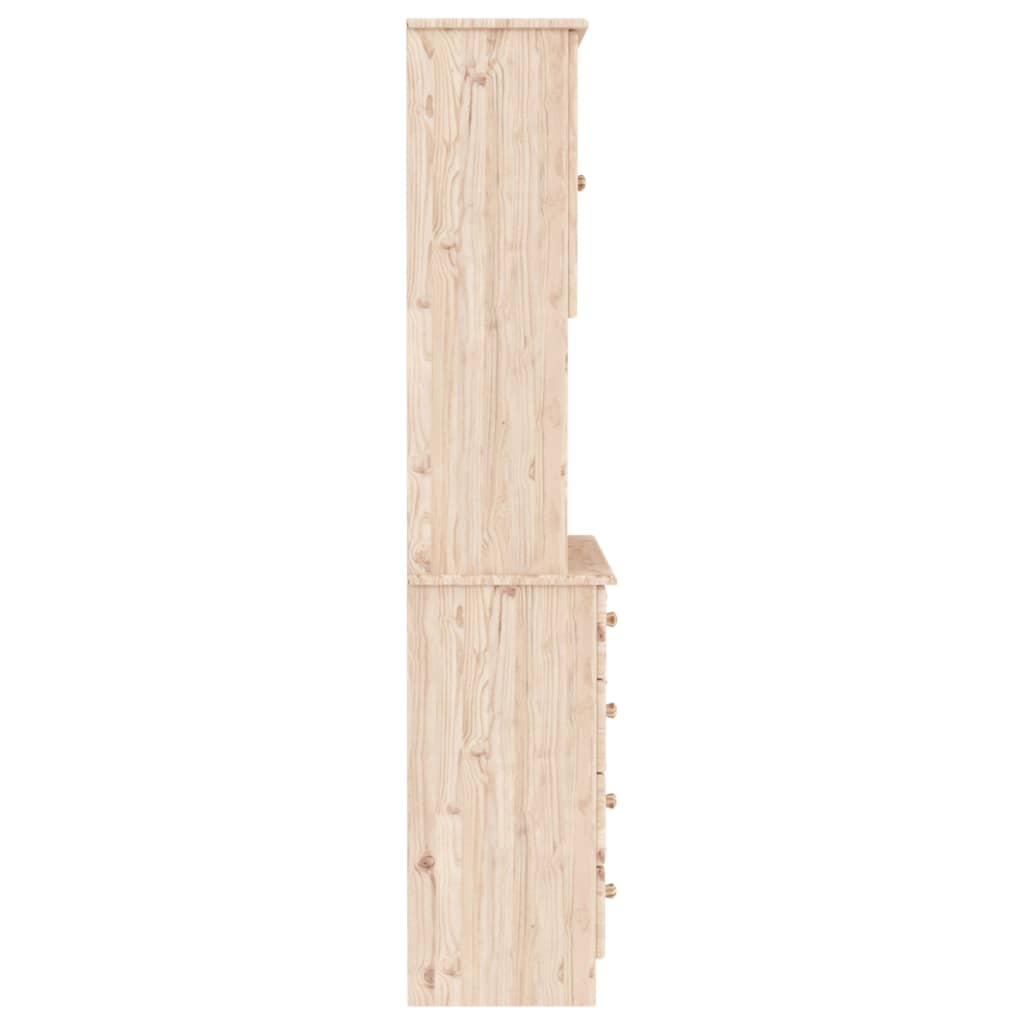 vidaXL Kredens ALTA, 77x35x165 cm, lite drewno sosnowe