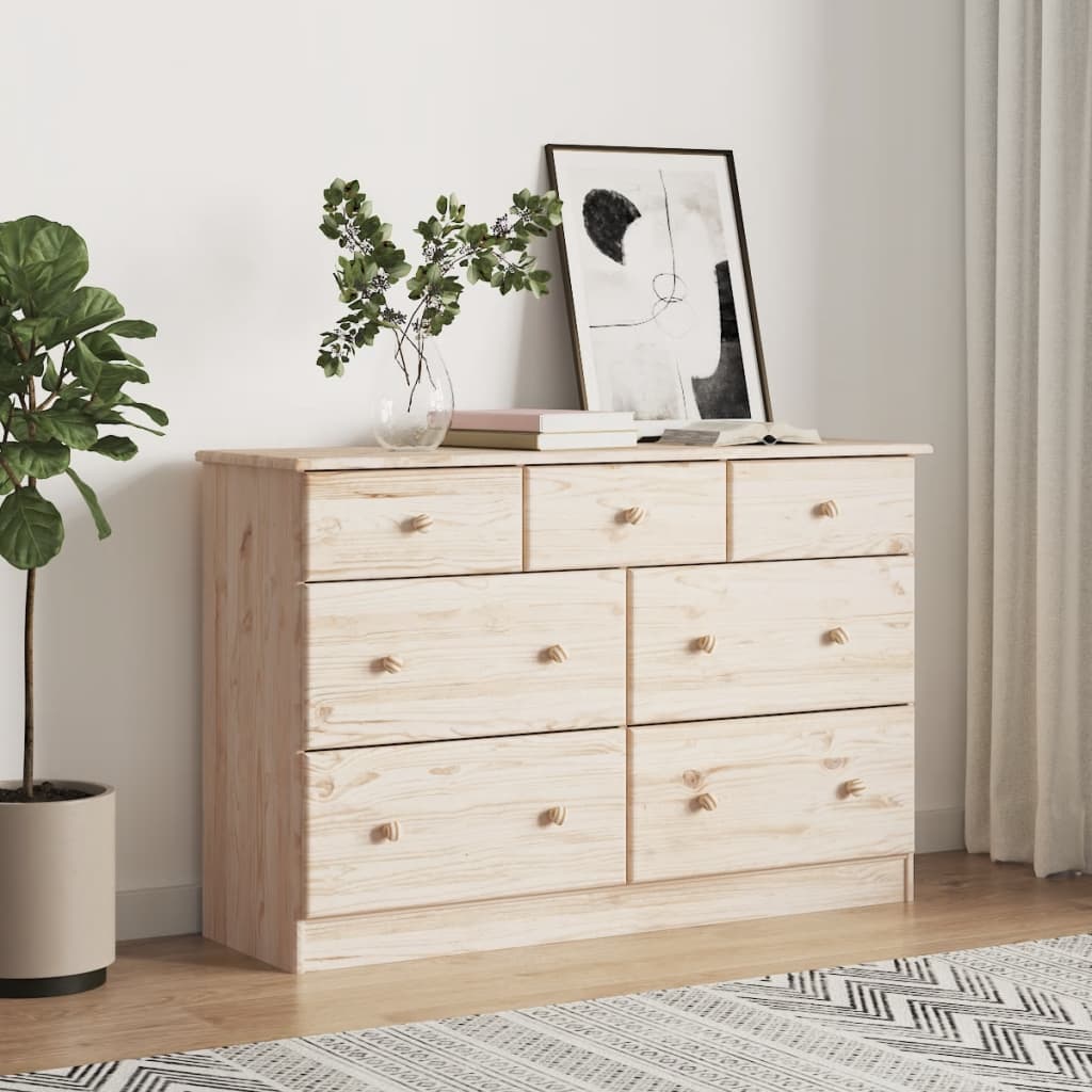 vidaXL Komoda ALTA, 112x35x73 cm, drewno sosnowe