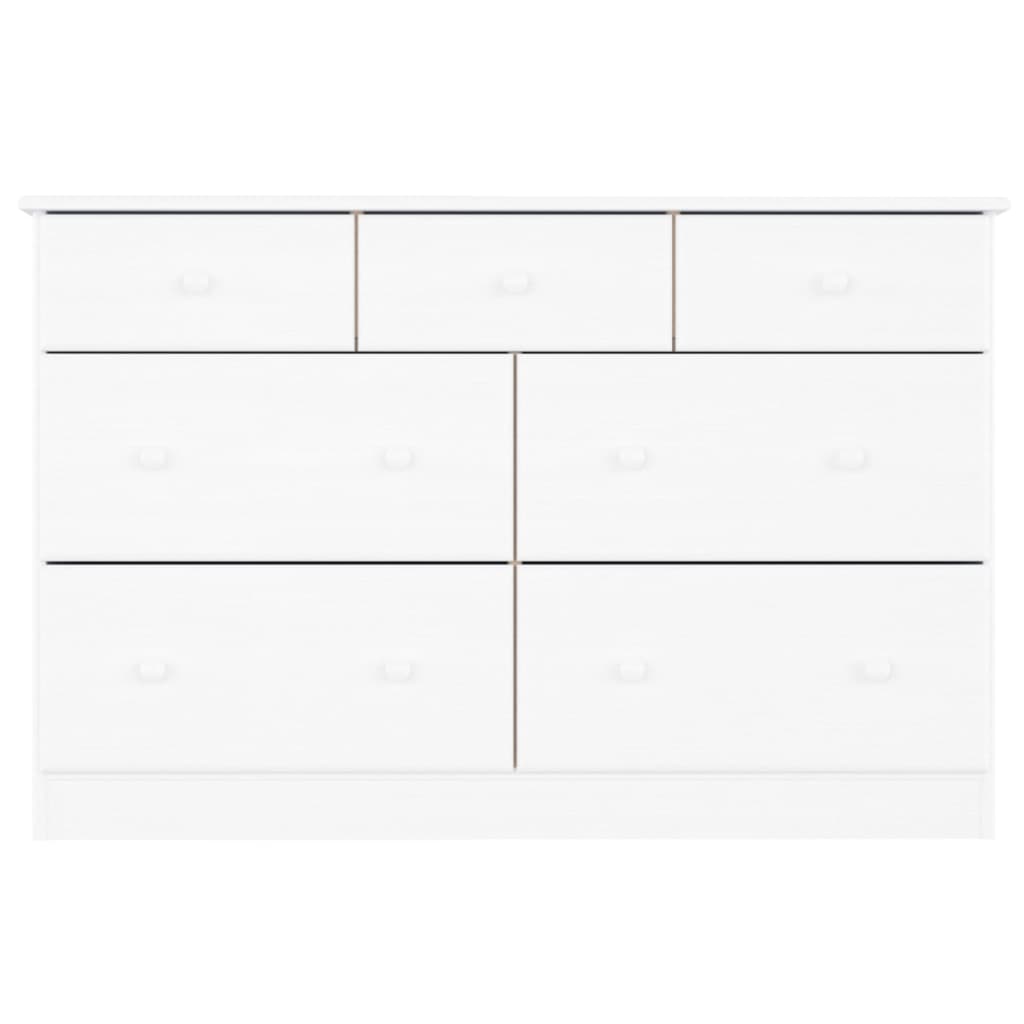 vidaXL Komoda ALTA, biała, 112x35x73 cm, drewno sosnowe