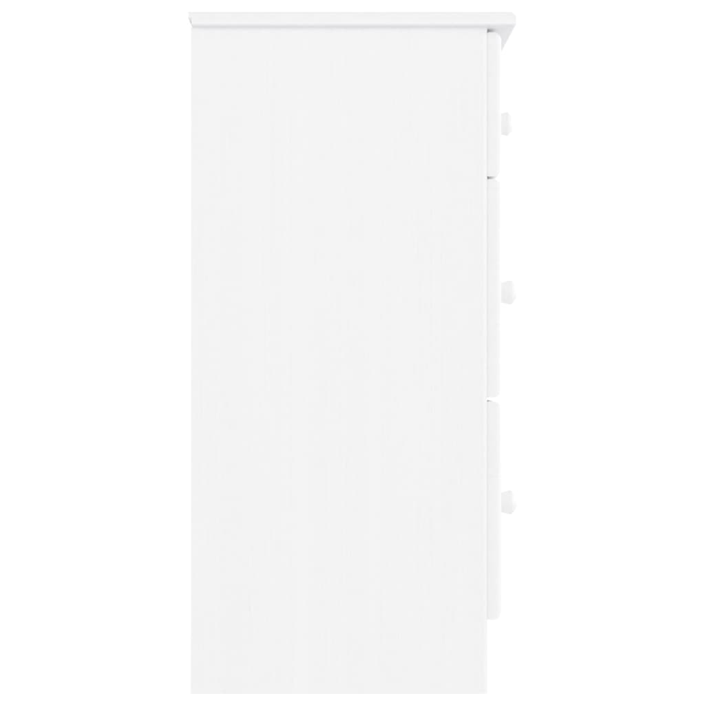 vidaXL Komoda ALTA, biała, 112x35x73 cm, drewno sosnowe