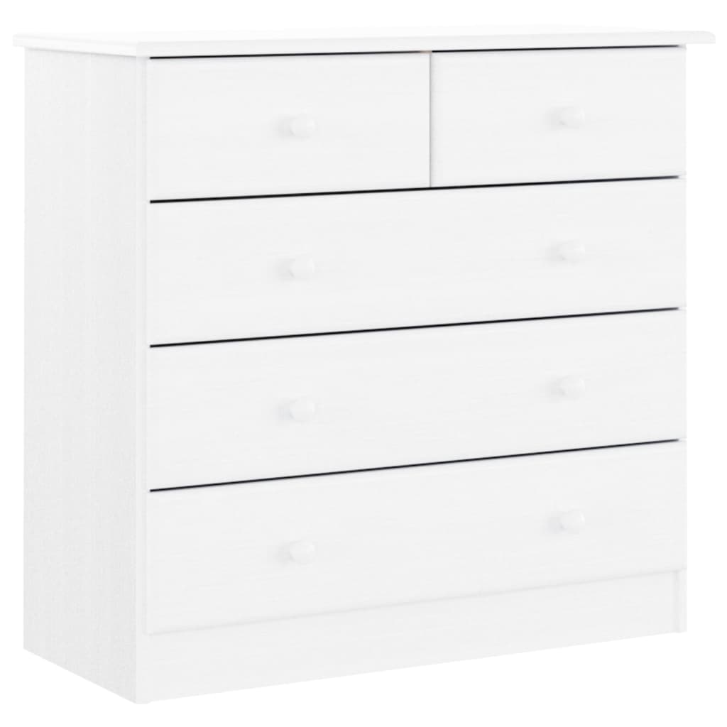 vidaXL Komoda ALTA, biała, 77x35x73 cm, drewno sosnowe