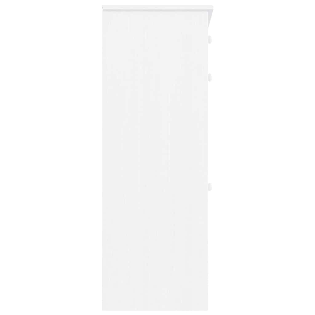 vidaXL Szafka nocna ALTA, biała, 77x35x96 cm, drewno sosnowe
