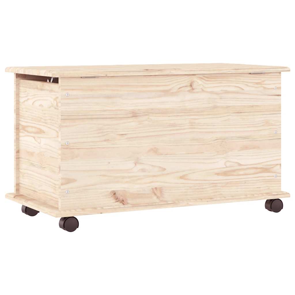 vidaXL Skrzynia do przechowywania ALTA, kółka, 73x39,5x43 cm, sosnowa