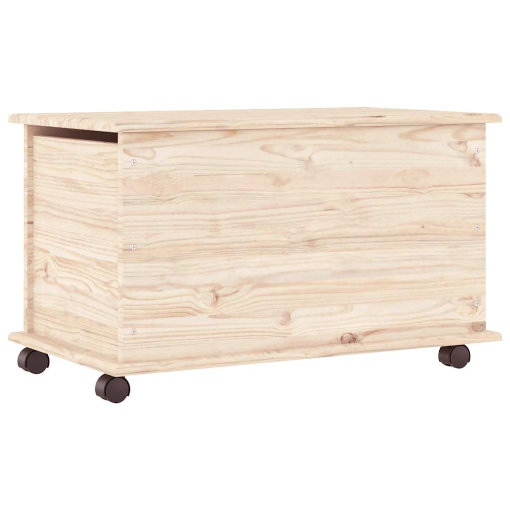vidaXL Skrzynia do przechowywania ALTA, kółka, 73x39,5x43 cm, sosnowa
