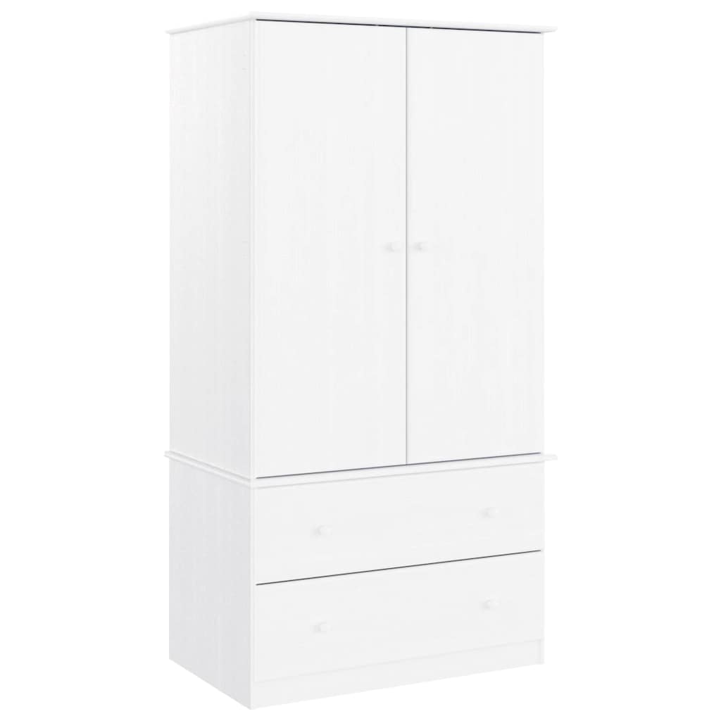 vidaXL Szafa ALTA, biała, 90x55x170 cm, lite drewno sosnowe