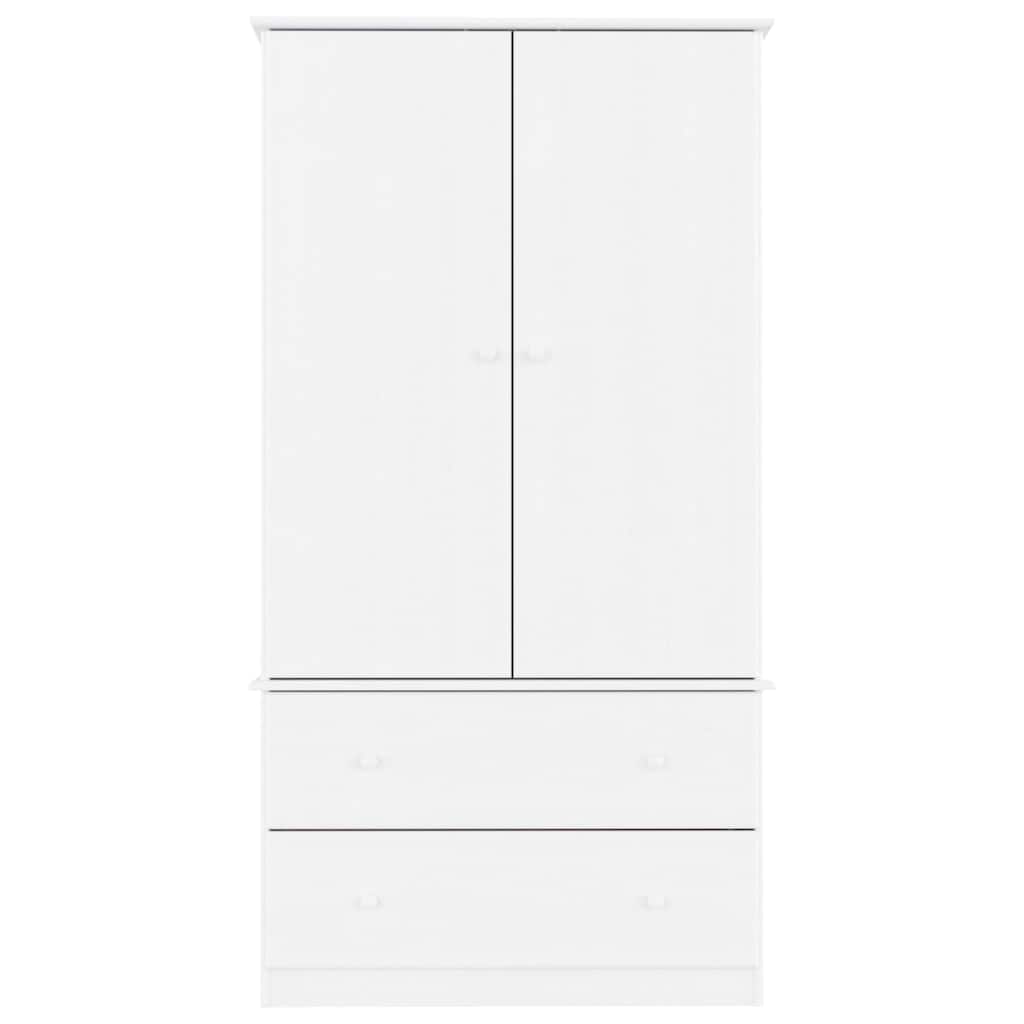 vidaXL Szafa ALTA, biała, 90x55x170 cm, lite drewno sosnowe