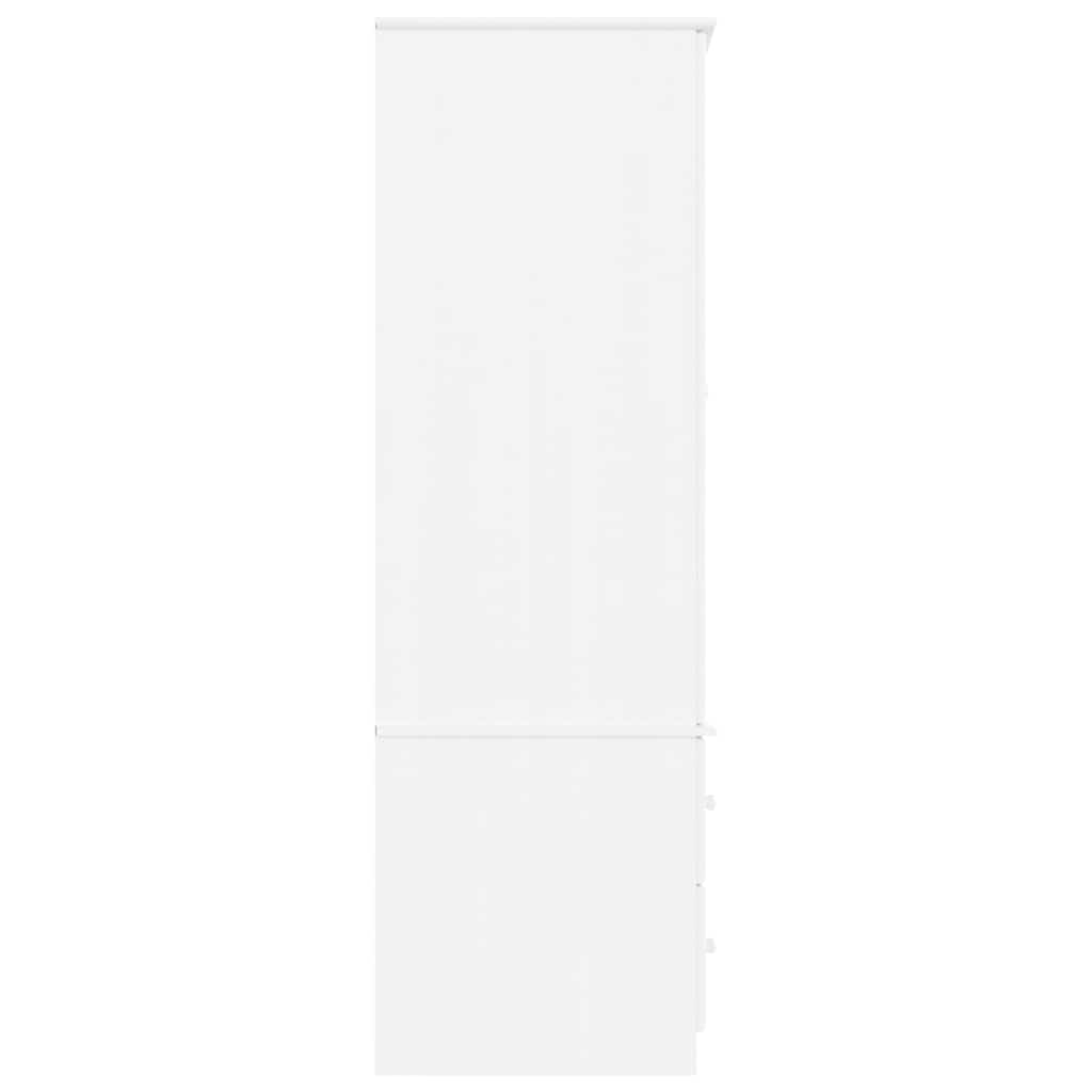 vidaXL Szafa ALTA, biała, 90x55x170 cm, lite drewno sosnowe