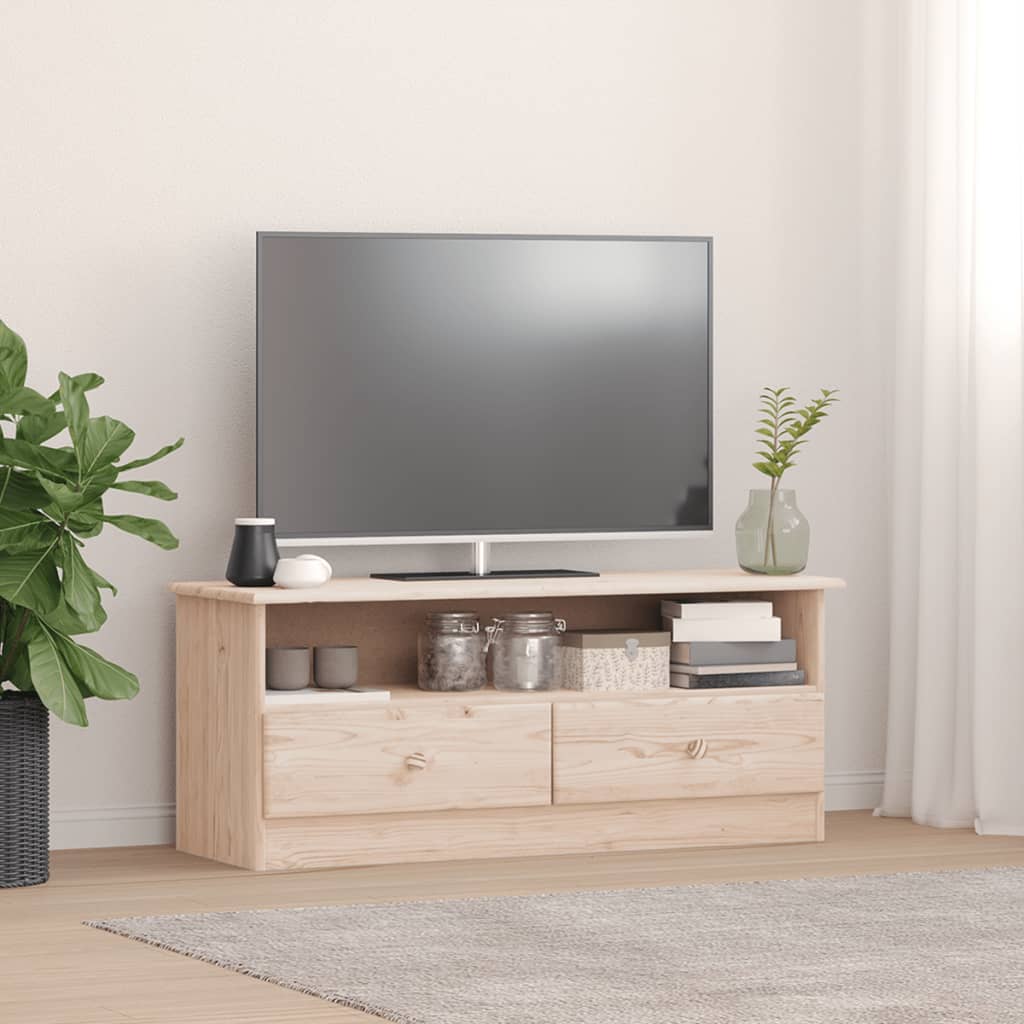 vidaXL Szafka RTV z szufladami ALTA, 100x35x41 cm, drewno sosnowe