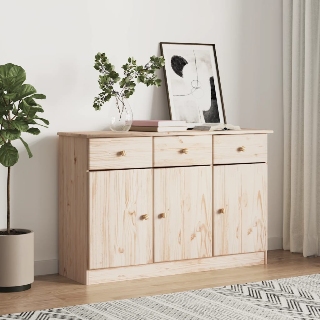 vidaXL Szafka ALTA, 112x35x73 cm, lite drewno sosnowe