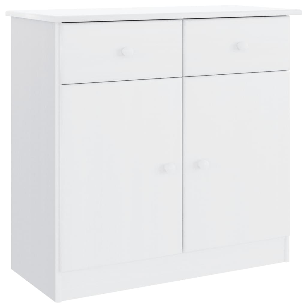vidaXL Szafka ALTA, biała, 77x35x73 cm, lite drewno sosnowe