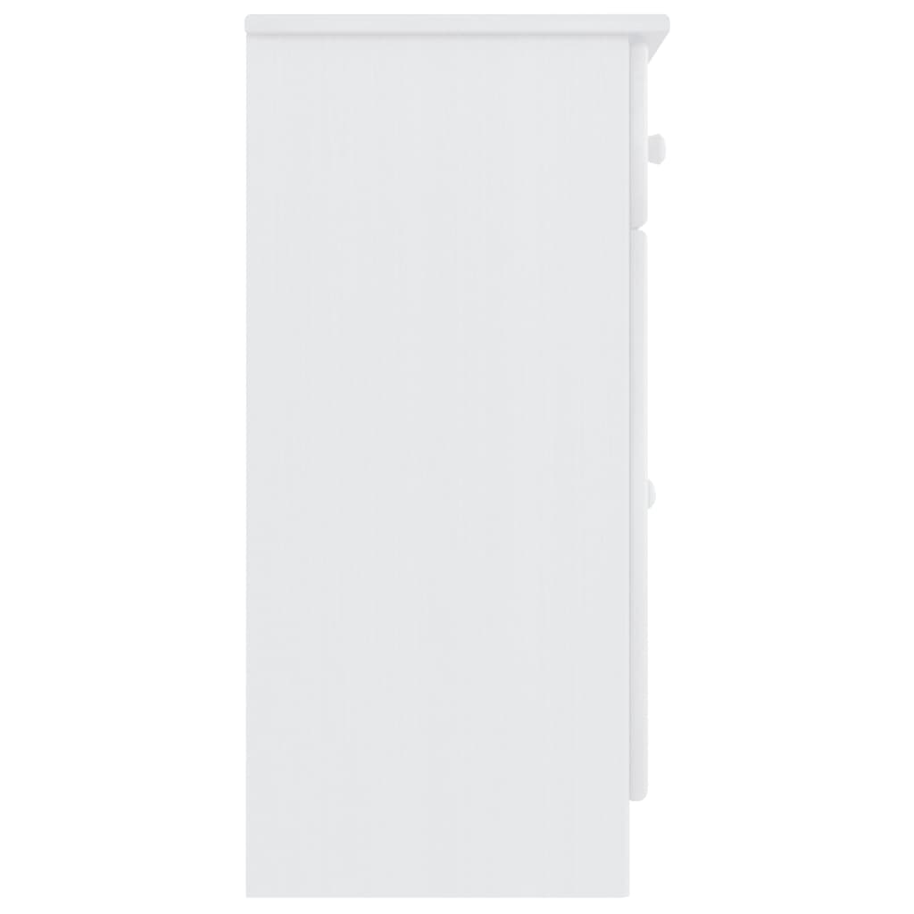 vidaXL Szafka ALTA, biała, 77x35x73 cm, lite drewno sosnowe