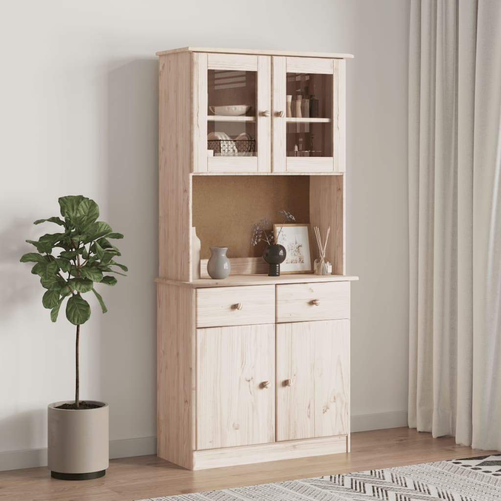 vidaXL Nastawka do komody ALTA, 77x30x92 cm, lite drewno sosnowe