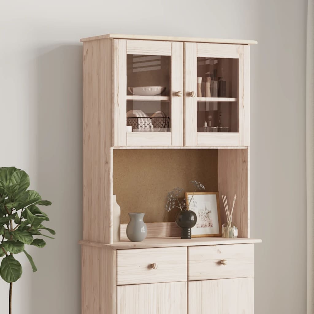 vidaXL Nastawka do komody ALTA, 77x30x92 cm, lite drewno sosnowe