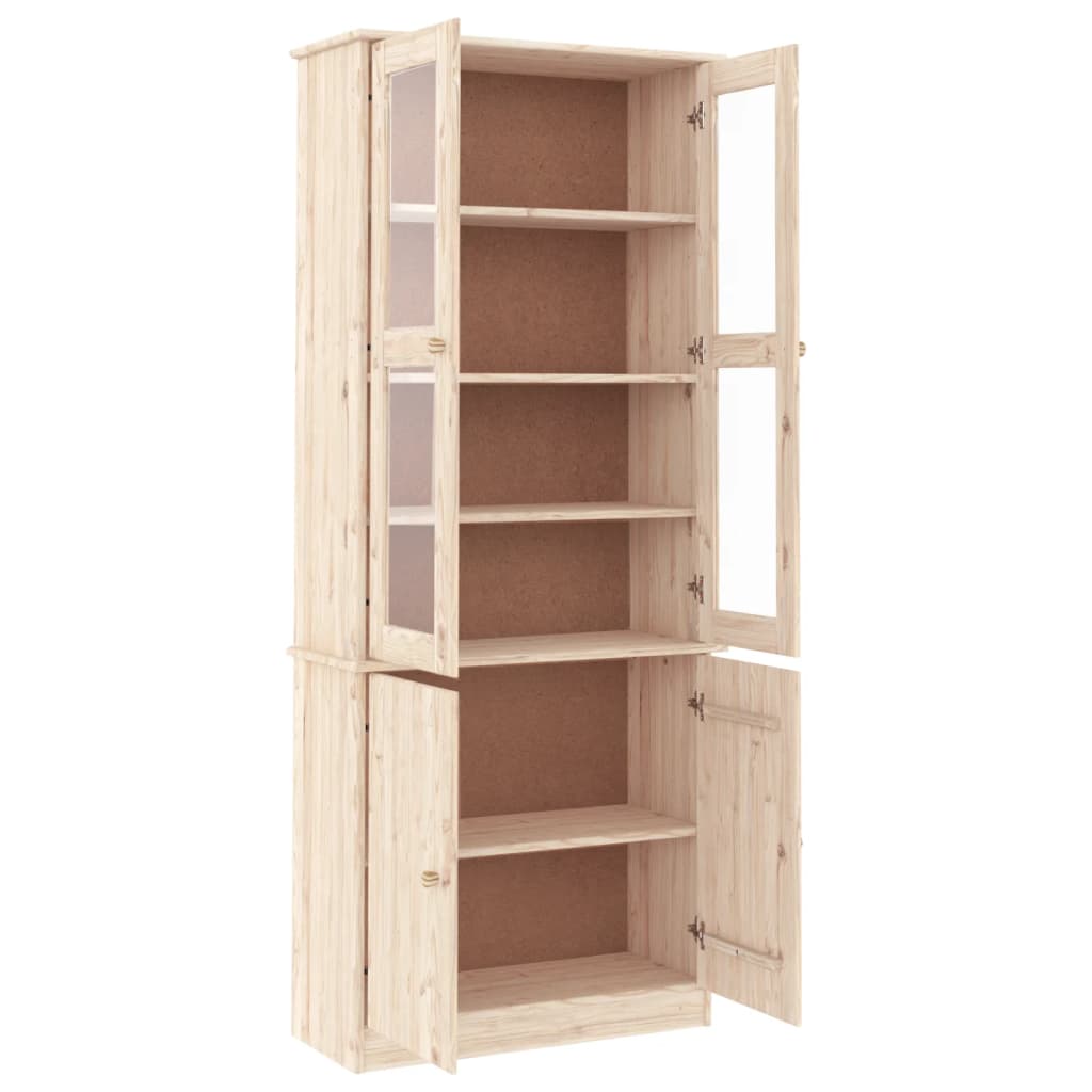 vidaXL Witryna ALTA, 77x35x186,5 cm, lite drewno sosnowe
