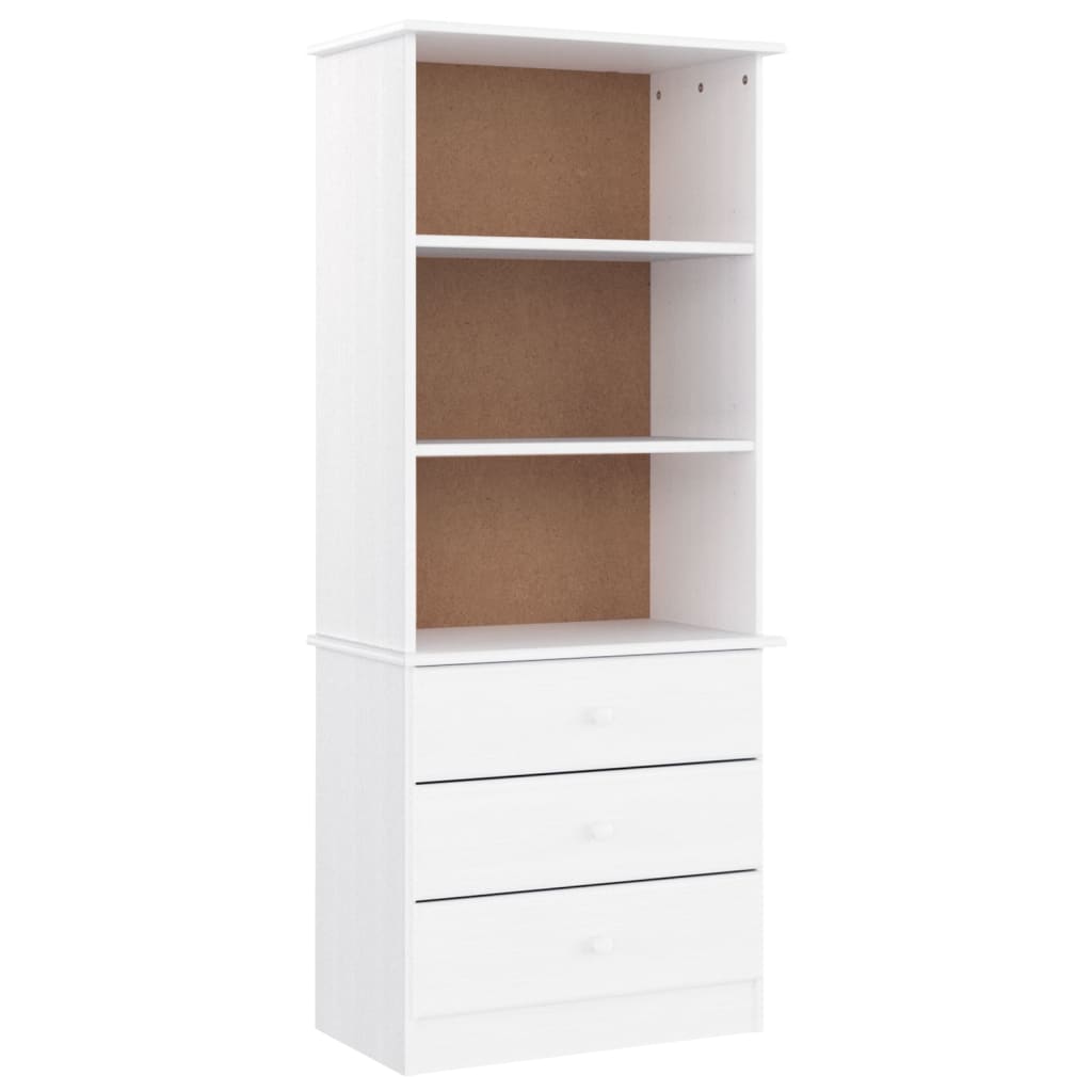 vidaXL Biblioteczka z szufladami ALTA, biała, 60x35x142 cm, sosna