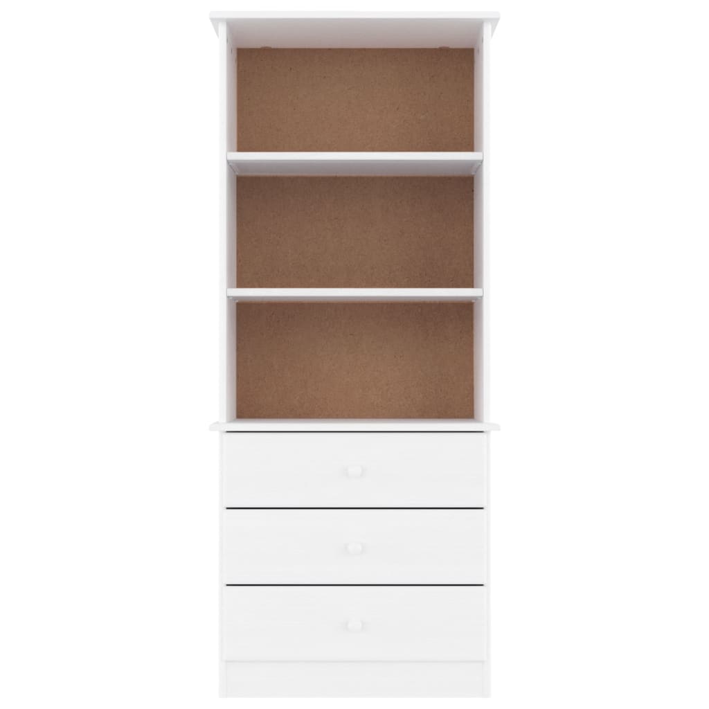 vidaXL Biblioteczka z szufladami ALTA, biała, 60x35x142 cm, sosna