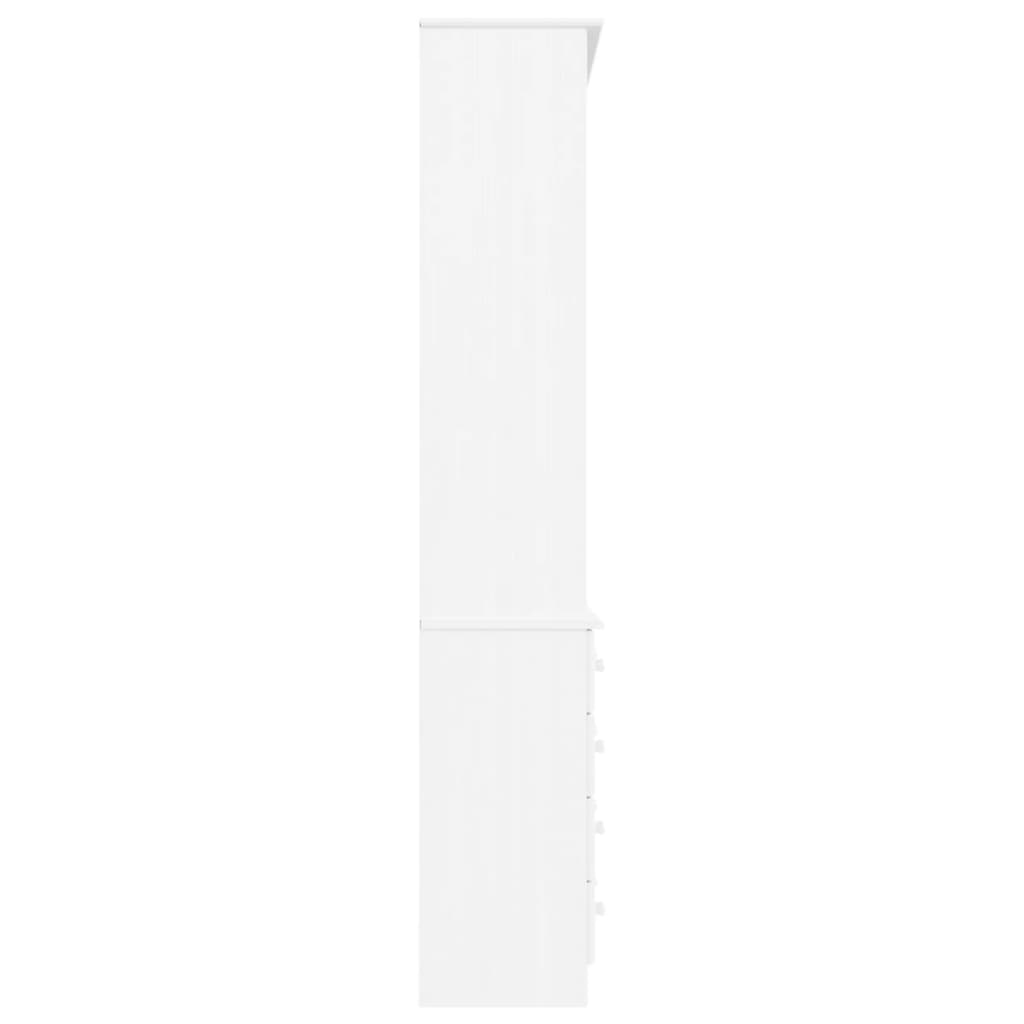 vidaXL Biblioteczka z szufladami ALTA, biała, 77x35x186,5 cm, sosna