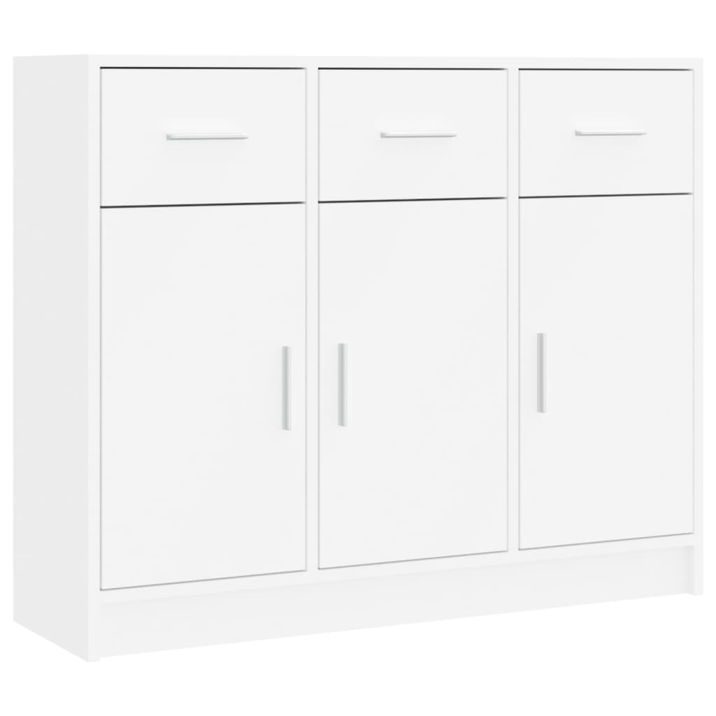 vidaXL Komoda Biała 91x28x75 cm Drewno konstrukcyjne