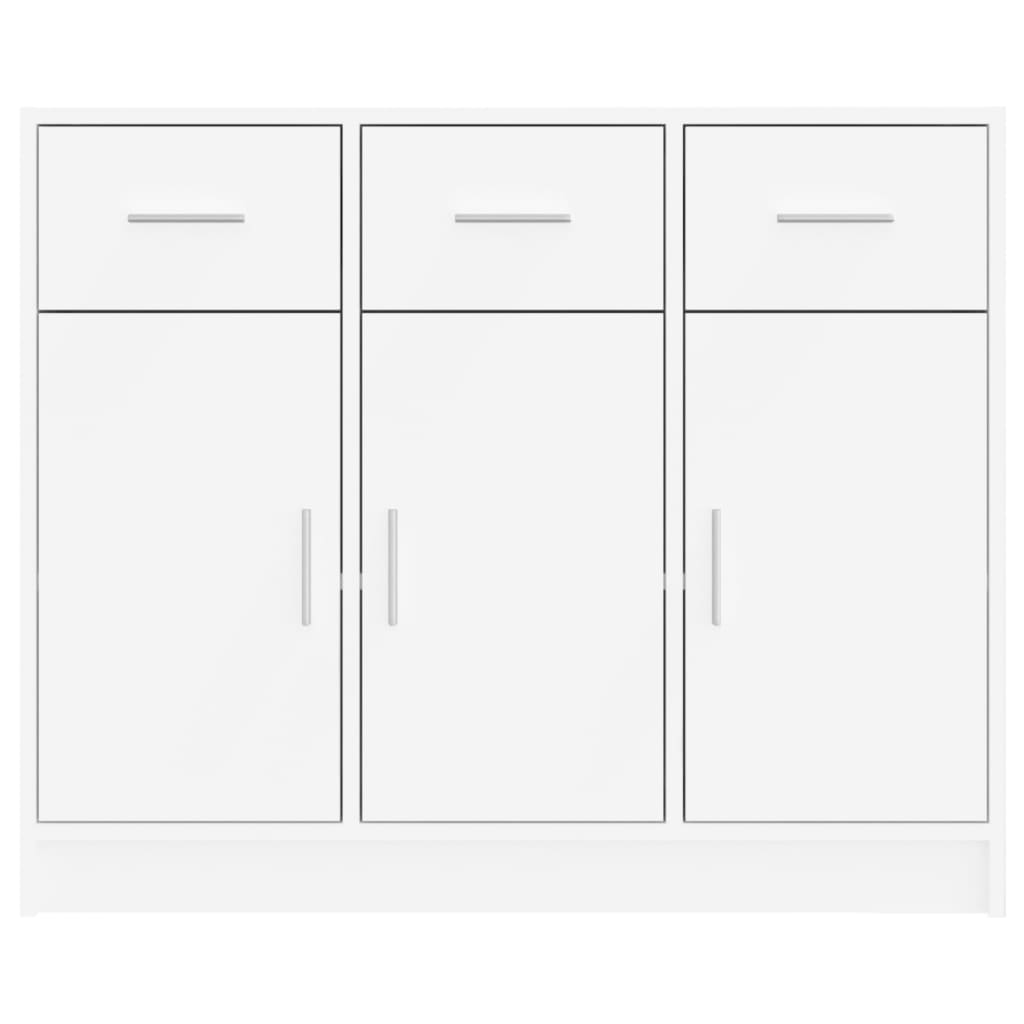 vidaXL Komoda Biała 91x28x75 cm Drewno konstrukcyjne