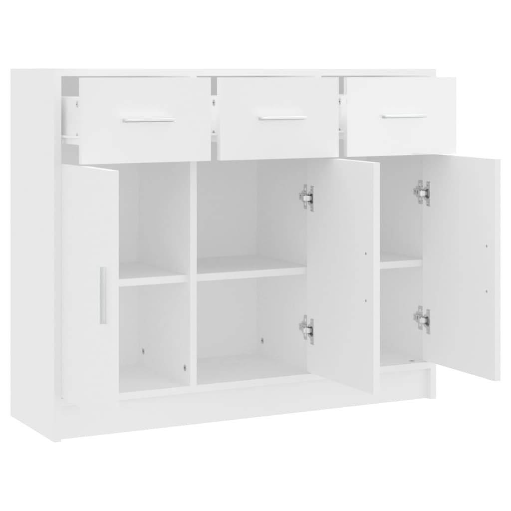 vidaXL Komoda Biała 91x28x75 cm Drewno konstrukcyjne