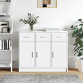 vidaXL Komoda Biała 91x28x75 cm Drewno konstrukcyjne