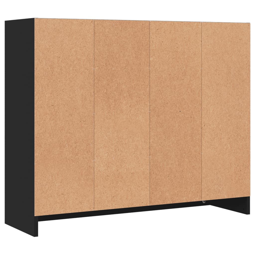 vidaXL Szafka, czarna, 91x28x75 cm, materiał drewnopochodny