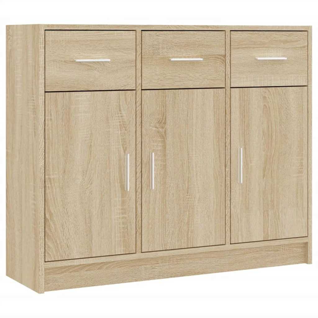 vidaXL Szafka, dąb sonoma, 91x28x75 cm, materiał drewnopochodny