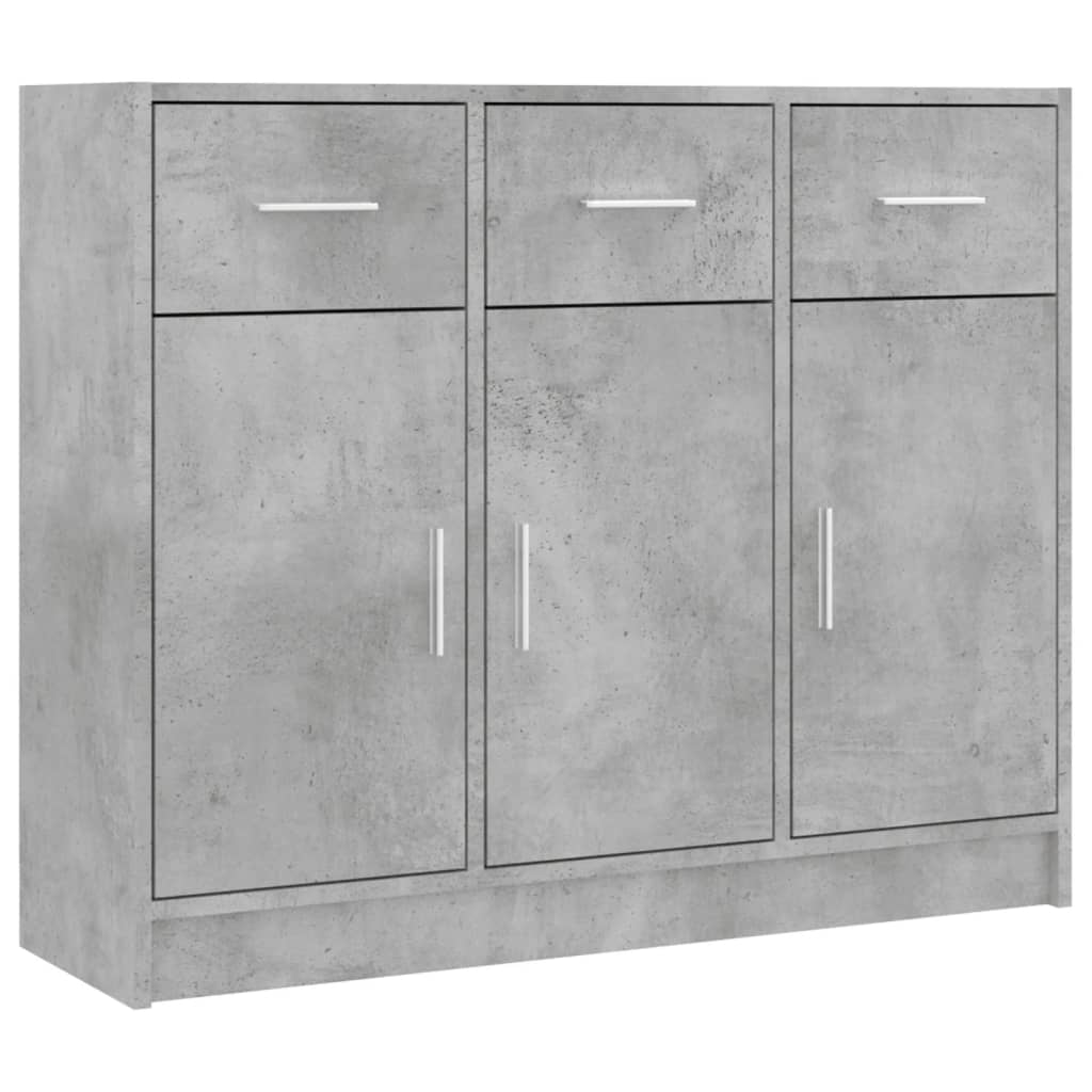 vidaXL Szafka, szarość betonu, 91x28x75 cm, materiał drewnopochodny