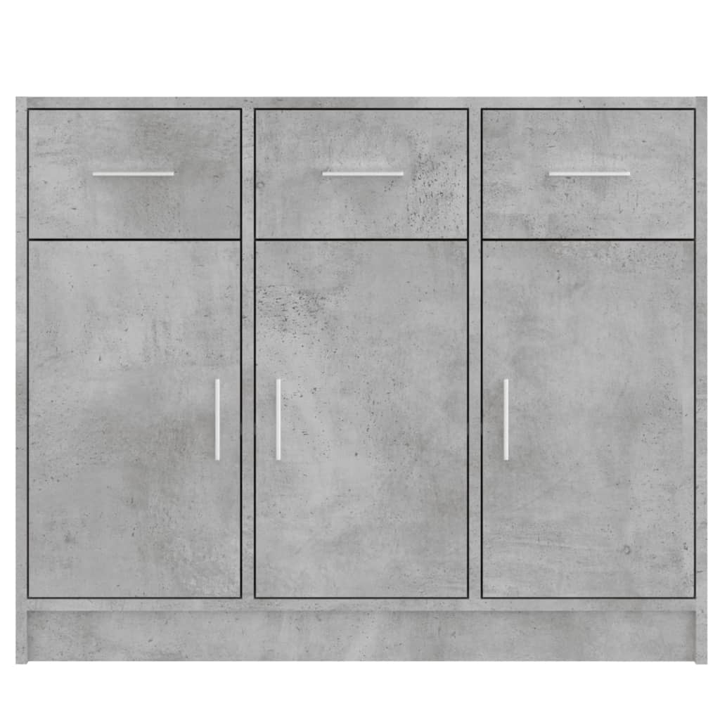 vidaXL Szafka, szarość betonu, 91x28x75 cm, materiał drewnopochodny