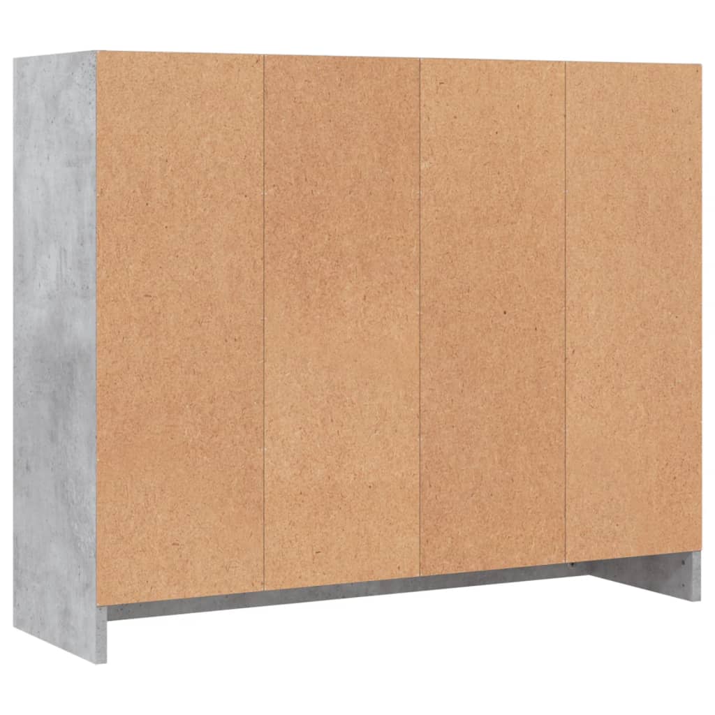 vidaXL Szafka, szarość betonu, 91x28x75 cm, materiał drewnopochodny